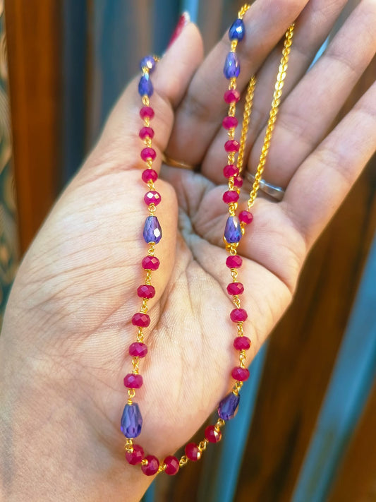 Bead chain red and blue 21-11