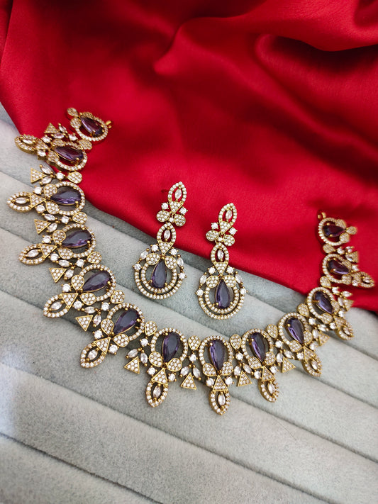 PURPLE HONEY VICTORIAN NECKLACE